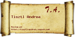 Tisztl Andrea névjegykártya