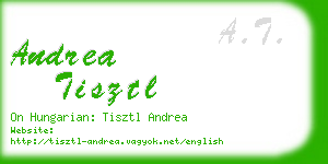 andrea tisztl business card
